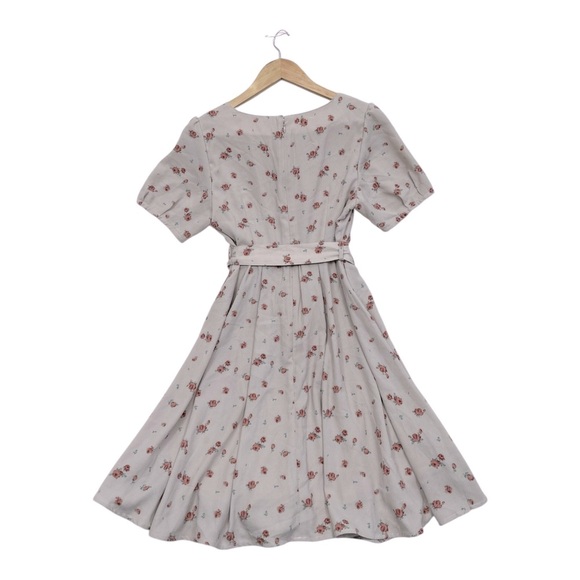 Dazzlin Japanese Floral Dress with Tie - Womens Size Medium - Picture 4 of 4